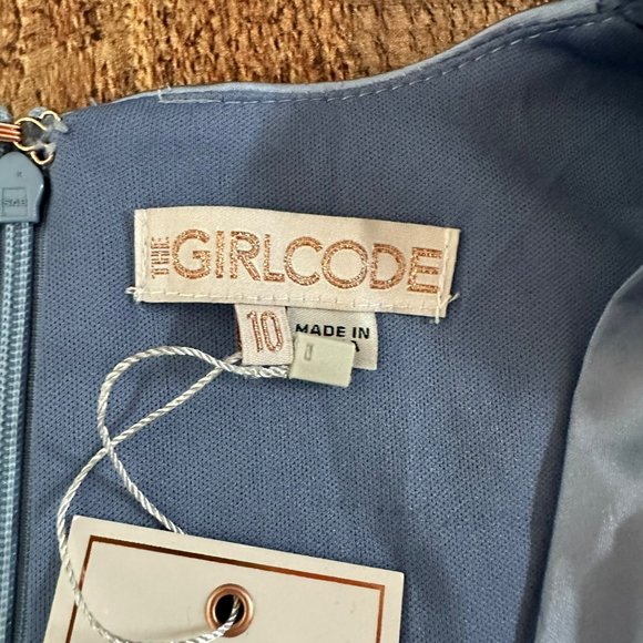 ASOS The Girlcode Women's Satin Ruffle Side Wrap Tank Top Mini Dress in Blue -10 - Picture 4 of 8